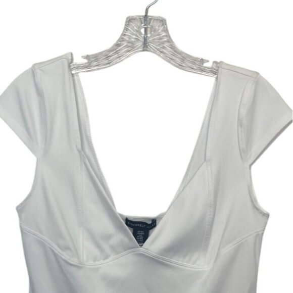 Sincerely Jules Vneck Cropped Top Womens Medium/Large White New - Picture 3 of 8